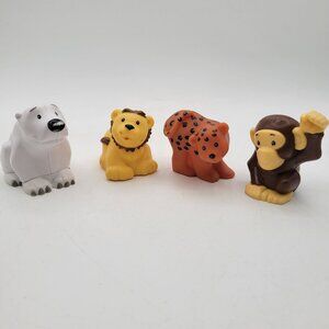 Fisher Price Little People Lot of ANIMALS Figures Polar Bear Leopard Monkey Lion